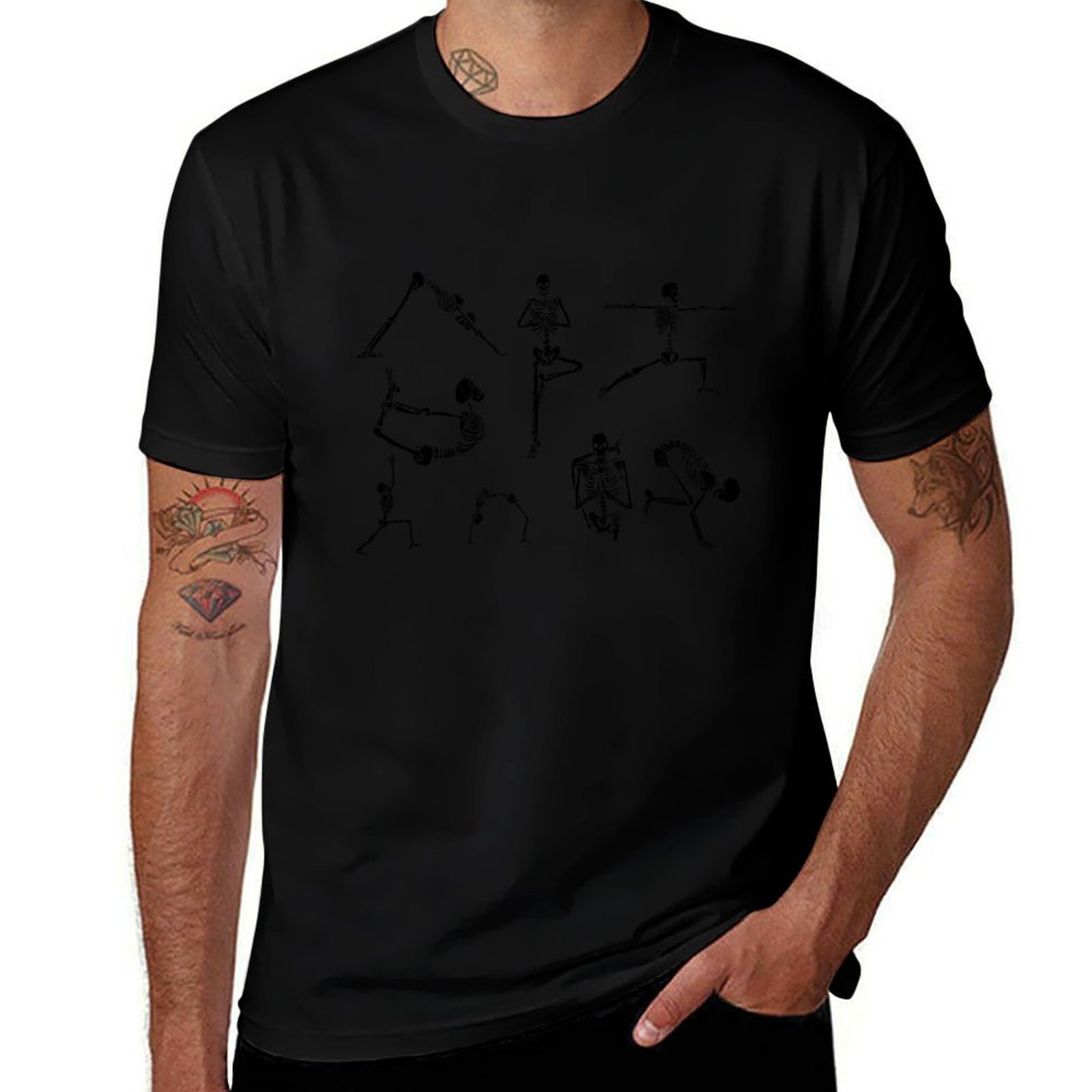 Yoga Fitness Gifts - Yoga Poses Skeletons Fitness Funny Meditation