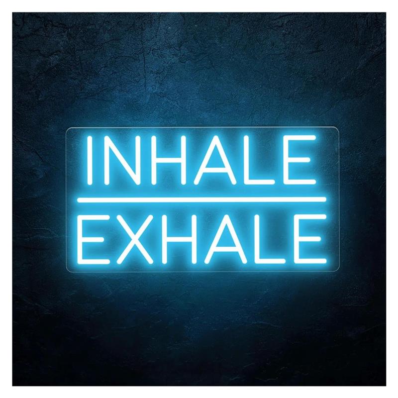 Inhale Exhale Neon Sign Light  - đánh giá và giá Yoga Fitness Wallpaper