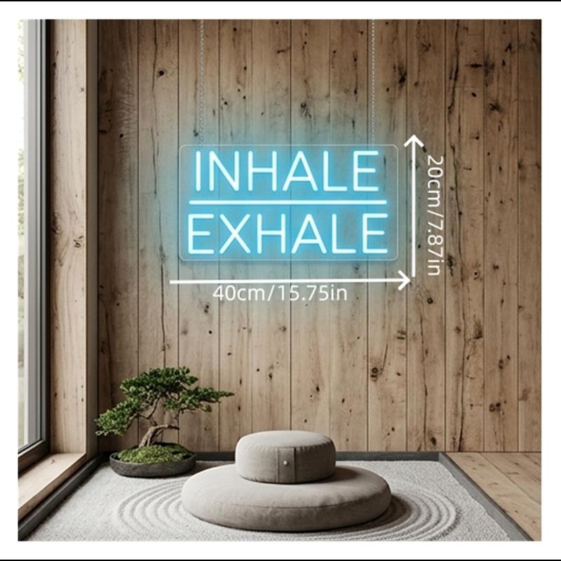 Inhale Exhale Neon Sign Light  - đánh giá và giá Yoga Fitness Wallpaper