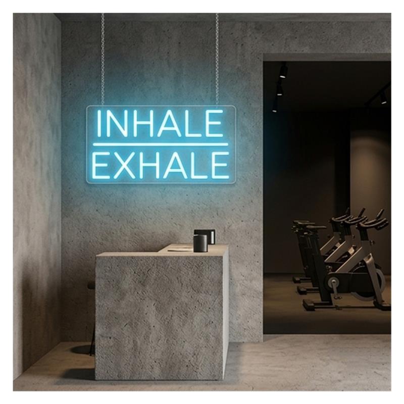Inhale Exhale Neon Sign Light  - đánh giá và giá Yoga Fitness Wallpaper