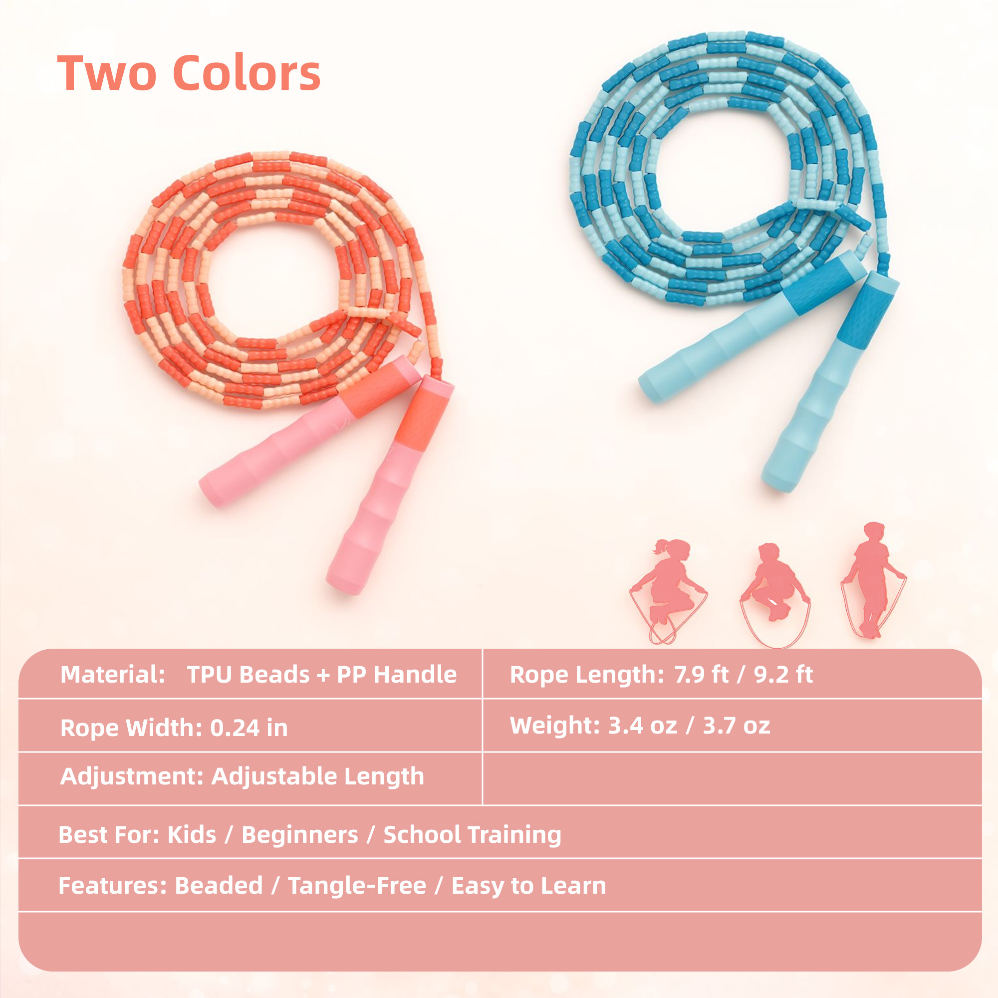 Beginners Beaded Jump Rope Adj - đánh giá và giá Speed Skipping Rope