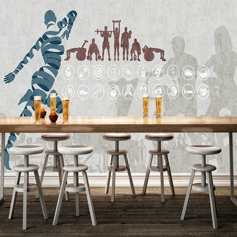 Custom Modern Sports Pattern W - đánh giá và giá Yoga Fitness Wallpaper