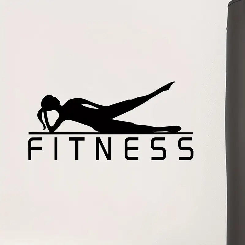 A Vinyl Sticker of a Fitness G - đánh giá và giá Yoga Fitness Wallpaper
