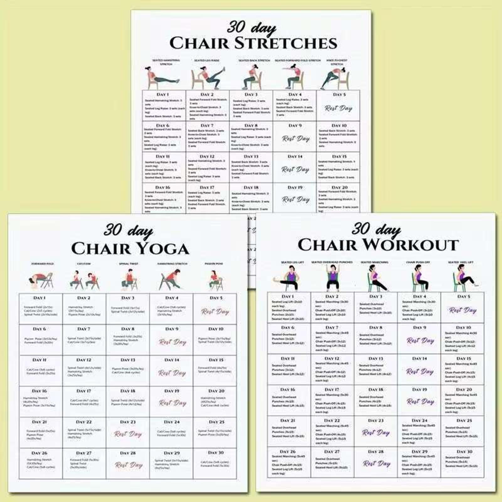6pcs Fitness Posters 30-Day Ch - đánh giá và giá Yoga Fitness Wallpaper