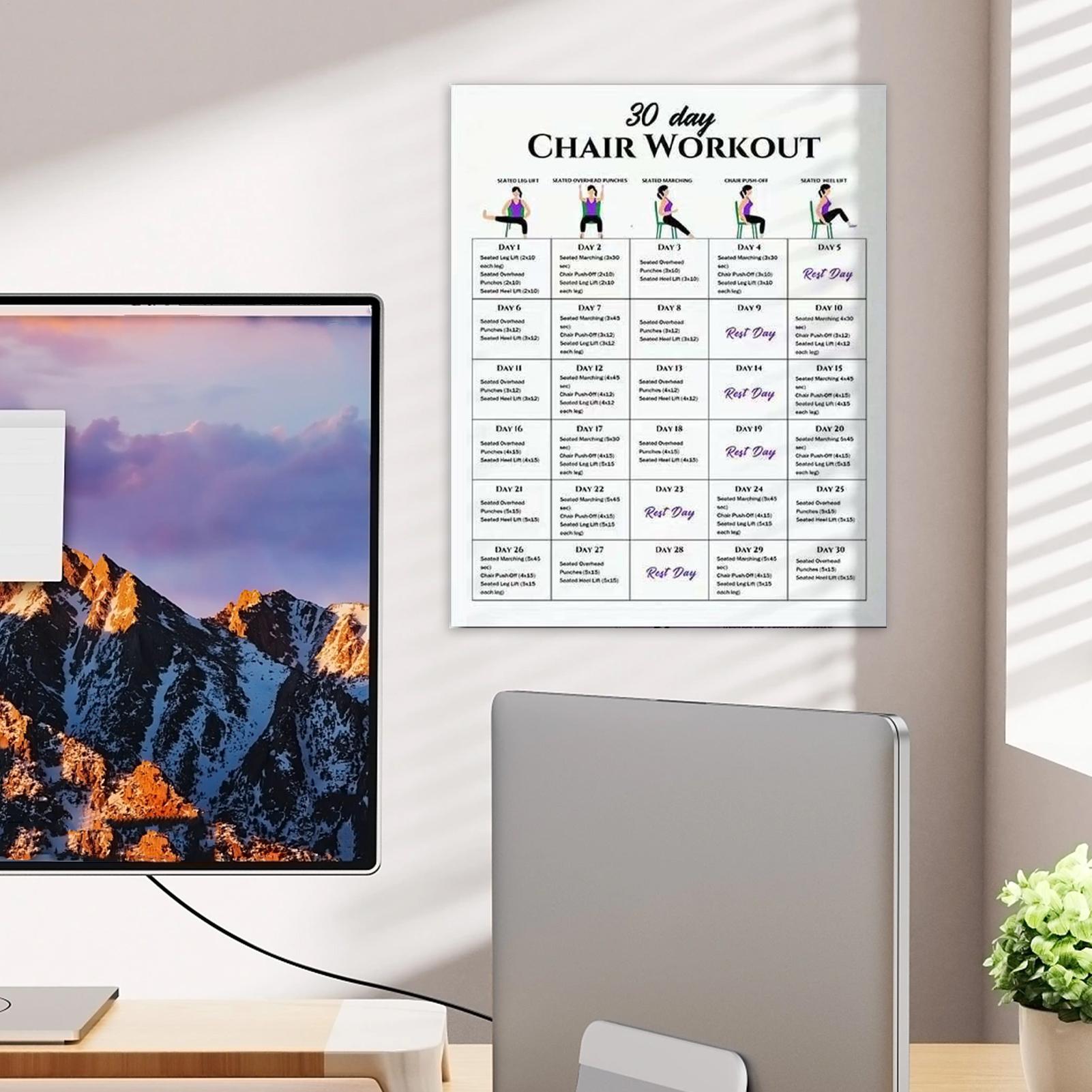 6pcs Fitness Posters 30-Day Ch - đánh giá và giá Yoga Fitness Wallpaper